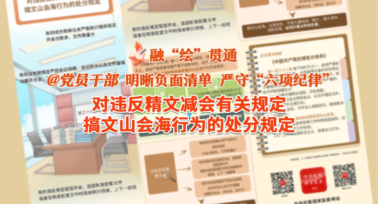 融“繪”貫通｜對違反精文減會有關規定搞文山會海行為的處分規定