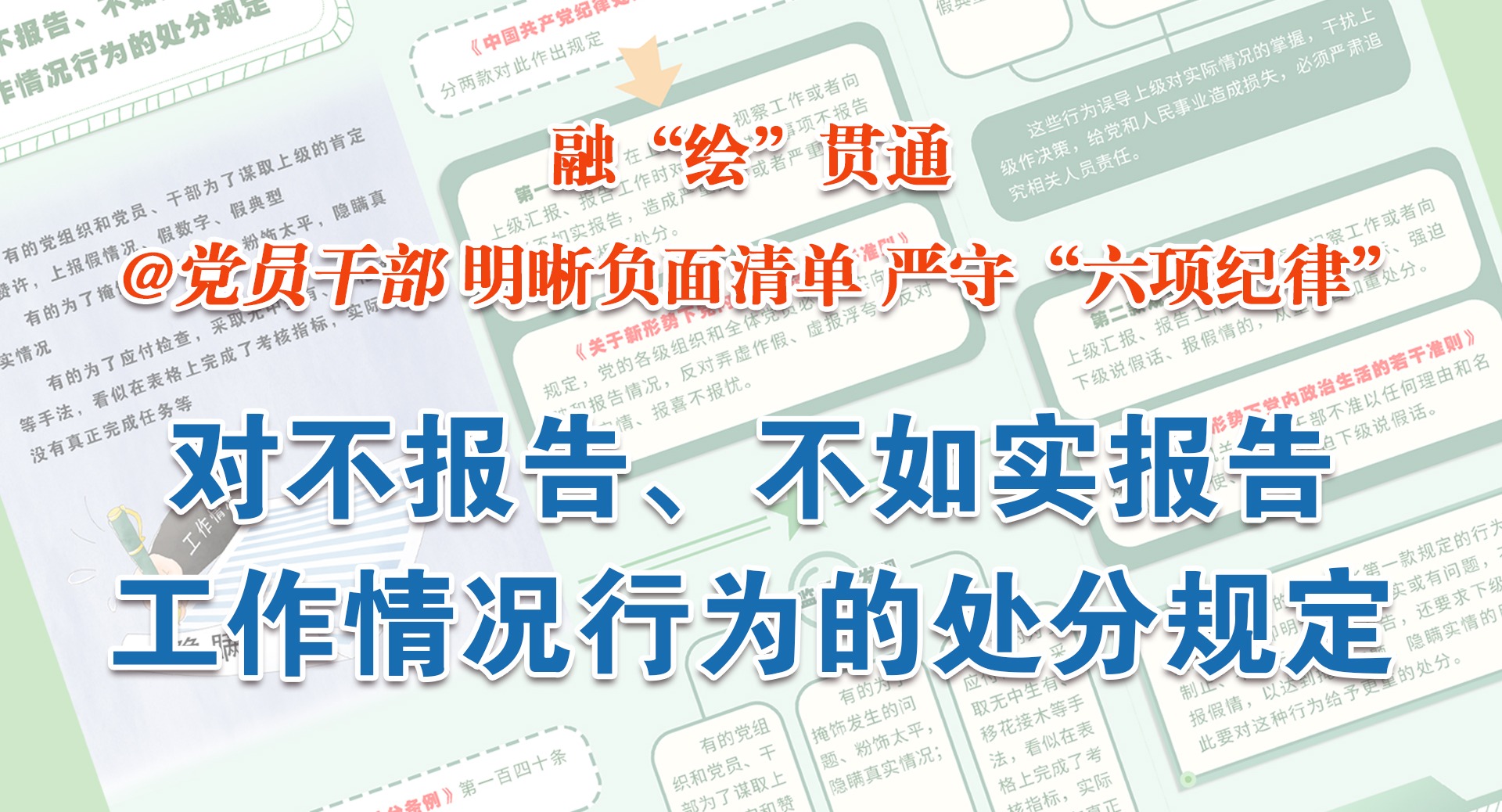 融“繪”貫通｜對不報告、不如實報告工作情況行為的處分規定