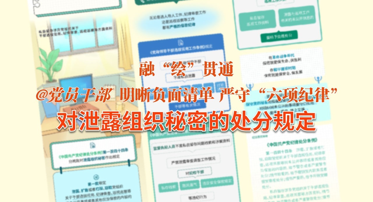 融“繪”貫通｜對泄露組織秘密的處分規定