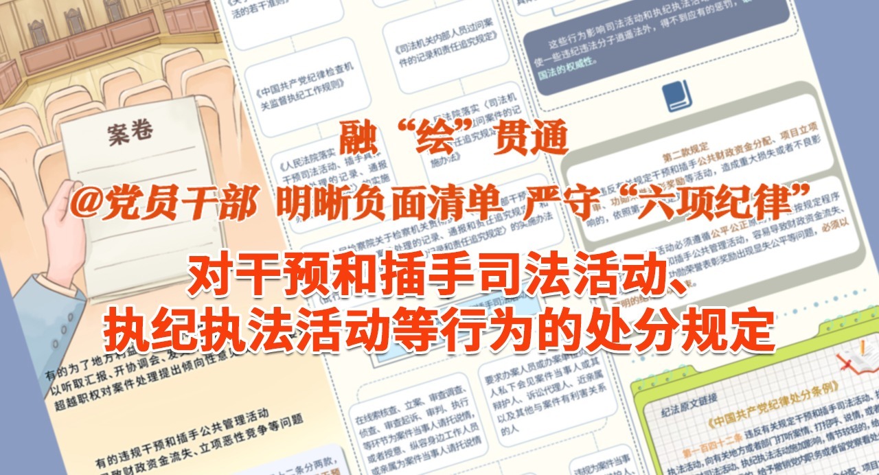 融“繪”貫通｜對違規干預和插手司法活動、執紀執法活動等行為的處分規定