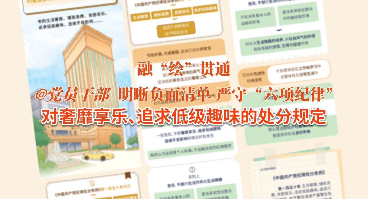 融“繪”貫通｜對(duì)奢靡享樂、追求低級(jí)趣味的處分規(guī)定