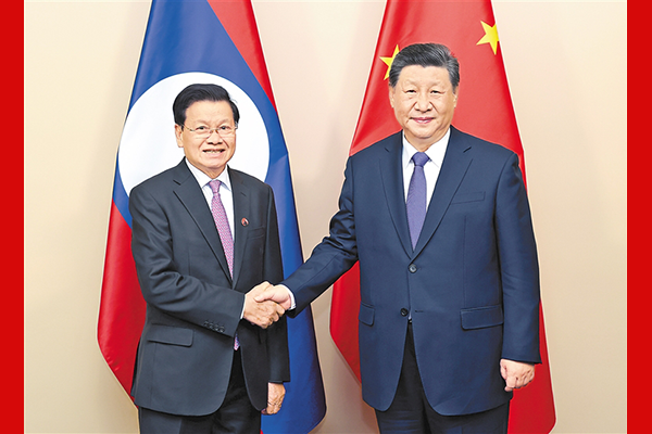 習(xí)近平會(huì)見老撾人民革命黨中央總書記、國(guó)家主席通倫