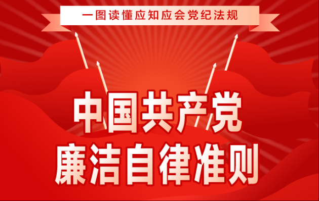 紀法百科·一圖讀懂應知應會黨紀法規｜中國共產黨廉潔自律準則