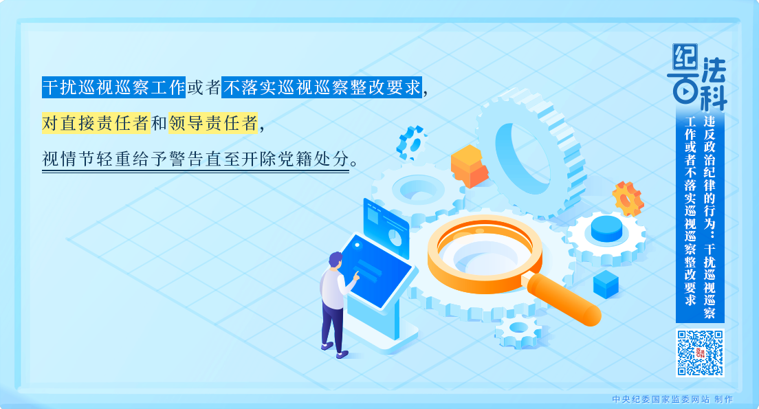 紀法百科丨違反政治紀律的行為：干擾巡視巡察工作或者不落實巡視巡察整改要求
