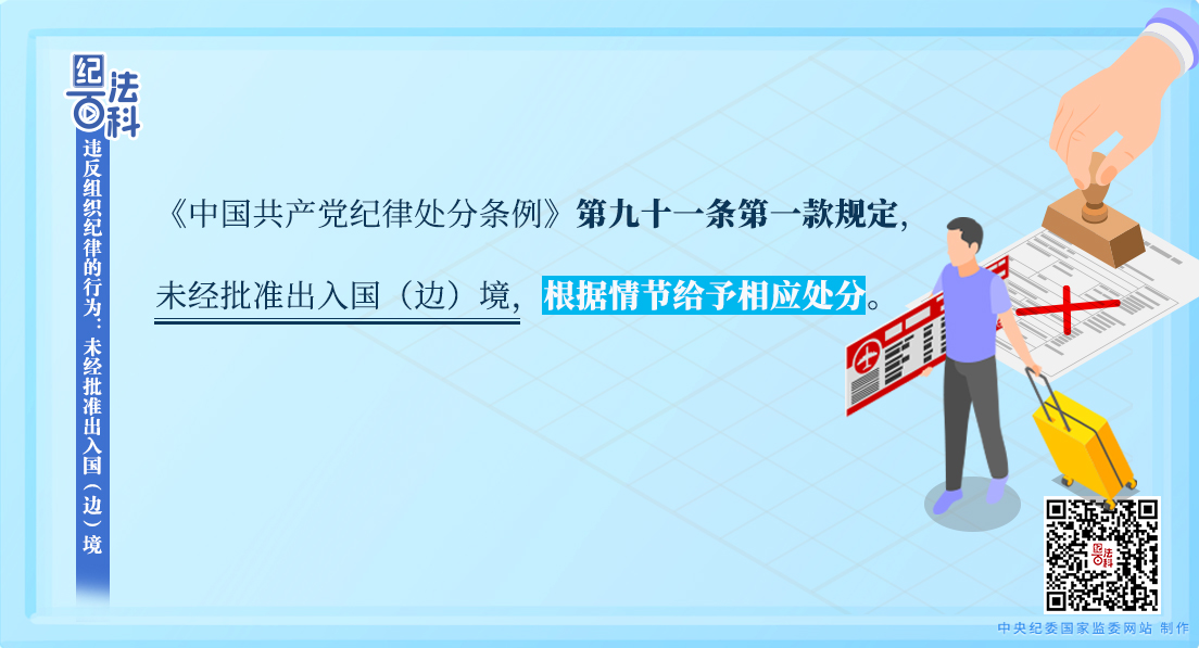 紀法百科丨違反組織紀律的行為：未經批準出入國（邊）境